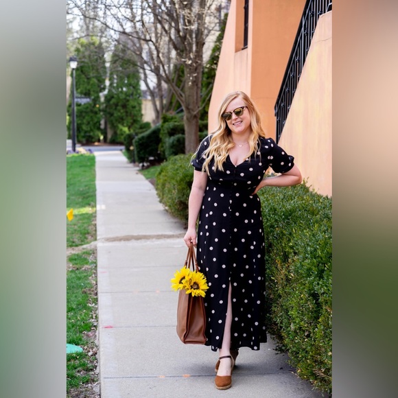 Sézane Robe Sollie Black Polka Dot Ecru FR 34 / US 2 - Picture 16 of 16